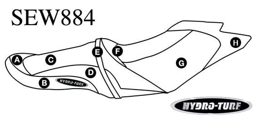 Hydro Turf Seat Cover Sea Doo GTS, GTI (11-17) / Wake 155 (12-17) - Custom